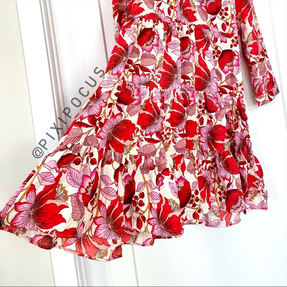 ZARA VOLUMINOUS TEXTURED TIERED DRESS - Picture 12 of 12